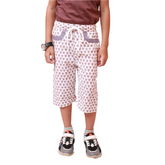 WOVEN PURPLE PRINTED  SHORTS